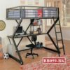 Steel Bunk Bed with Desk