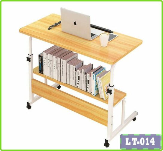 Height Adjustable Laptop Table With Bookshelf